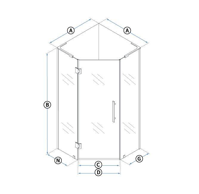 Prism Plus Hinged Shower Enclosure