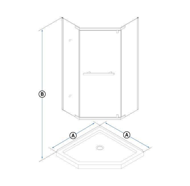 Prism Pivot Shower Enclosure and Base