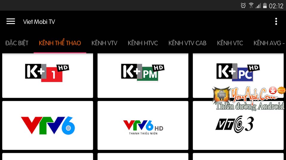 Việt Mobi TV Xem tivi cáp, K+, các kênh HD cho Android