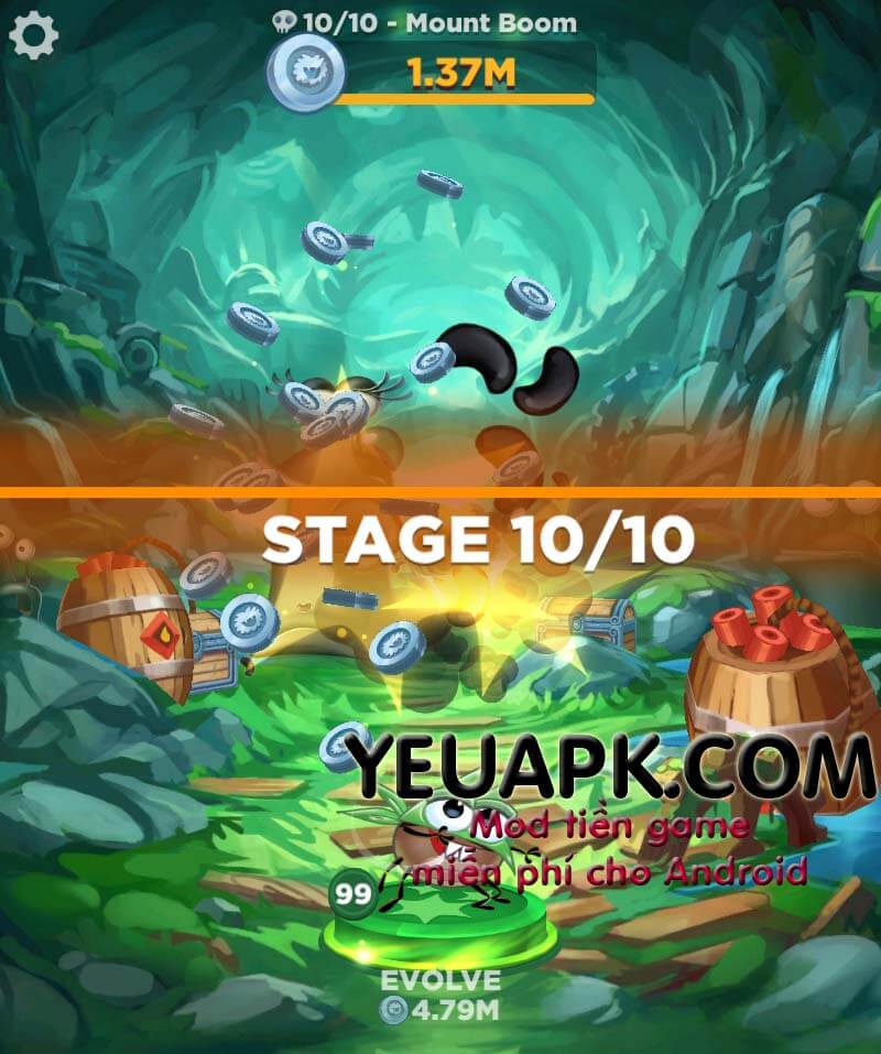Best Fiends Forever HD v2.5.1 mod tiền Game cú đấm thép cho Android