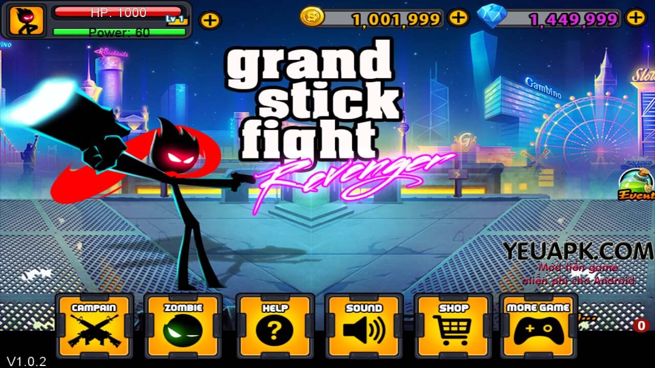 Anger of Stick 7 mod tiền Game Mafia stickman warriors cho Android