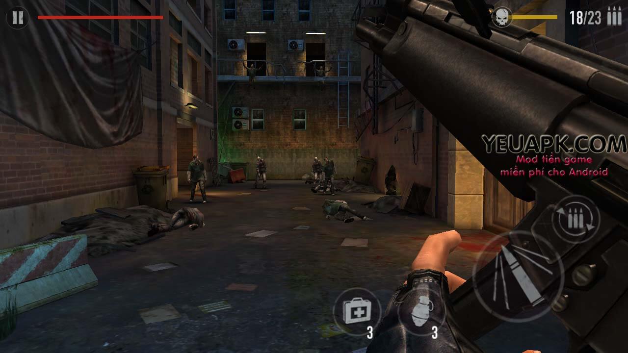 MAD ZOMBIES mod tiền (gold money & medals) Game xác sống