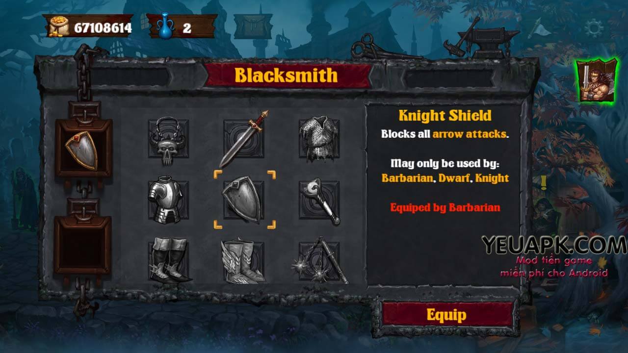 Dark Quest 2 mod vàng (coins) Game nhiệm vụ bóng tối cho