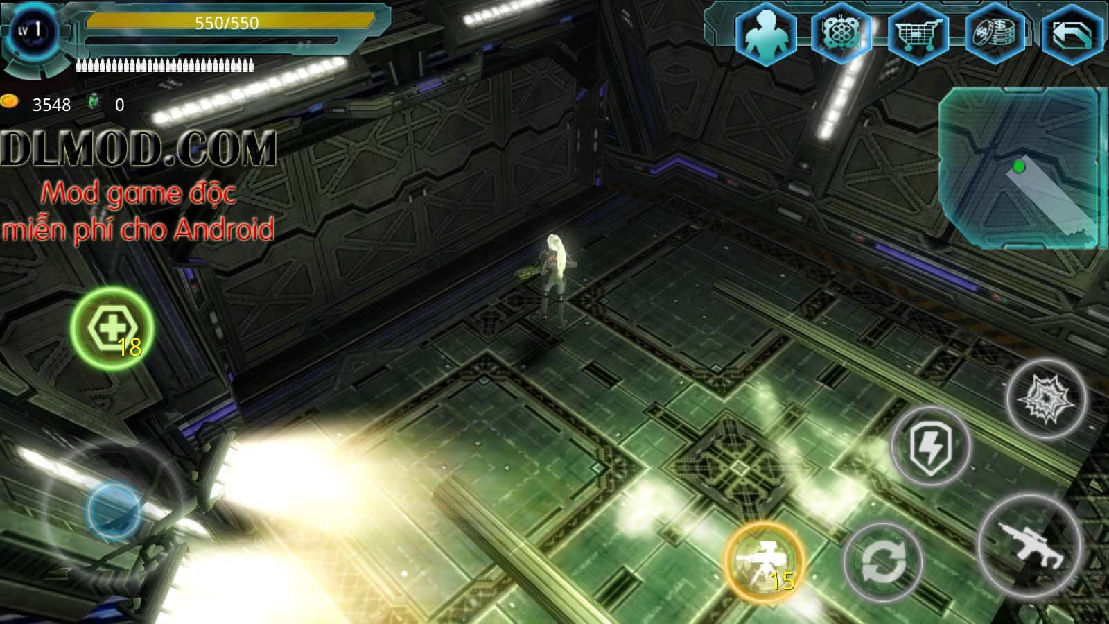 Alien Zone Raid mod tiền (money) Game bắn quái vật RPG cho Android