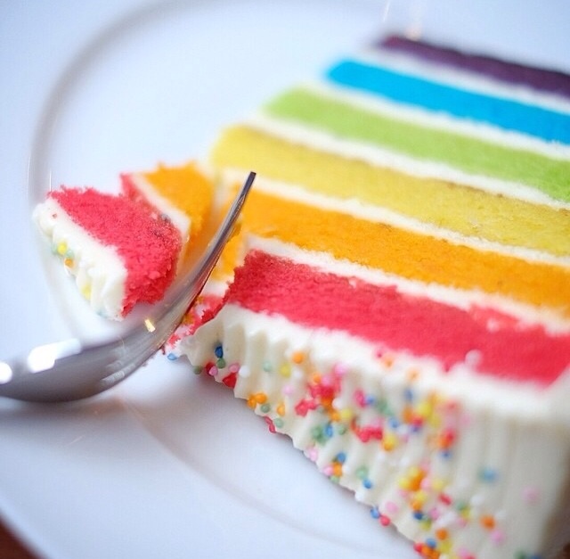 Rainbow cake recipe Lovecake