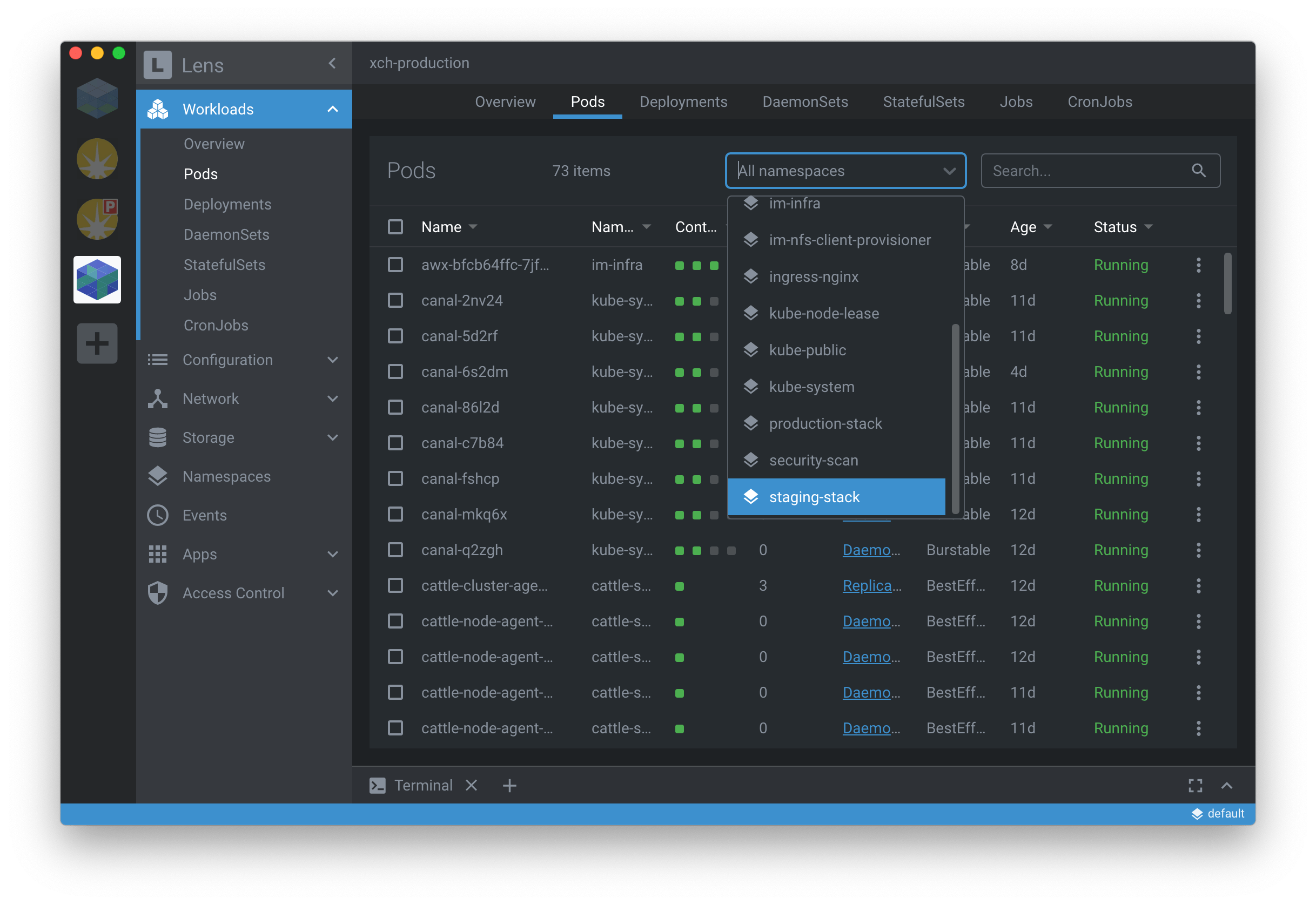 A Developer CheatSheet for Lens — Fragalysis Stack