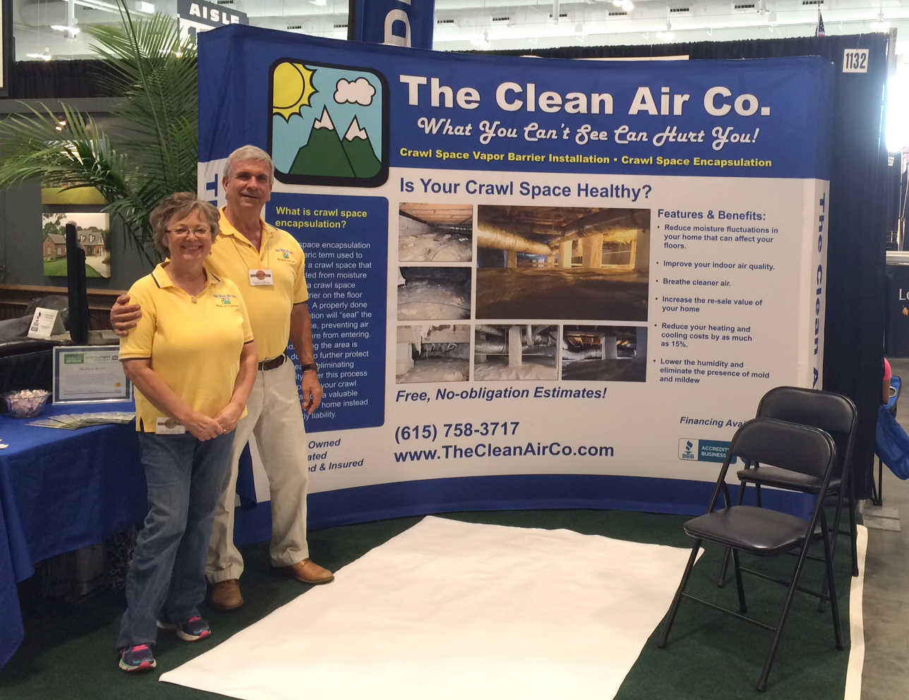 Clean Air Co. Trade Show Display by DLS Graphics