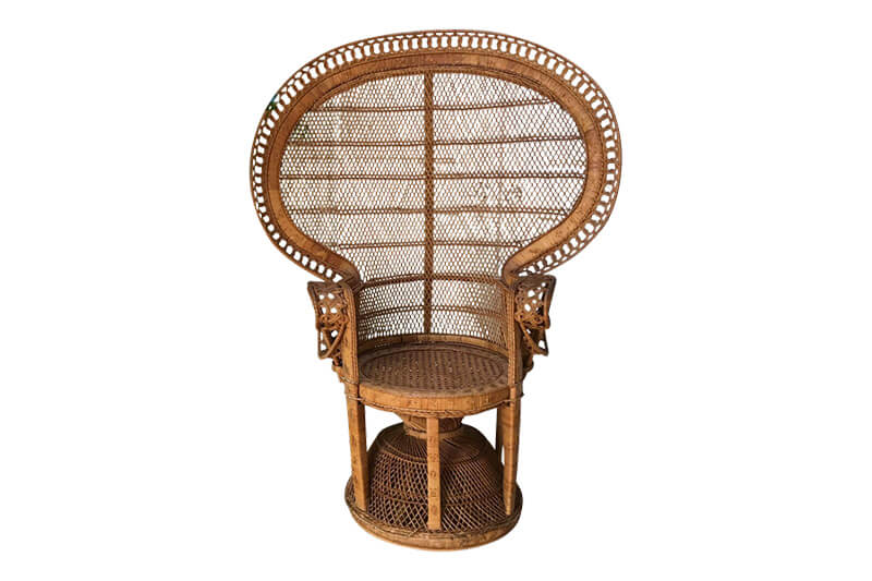 Peacock Wicker Chair Party Rental Events