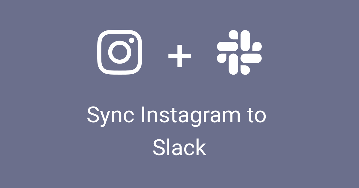 Sync Instagram photos to Slack