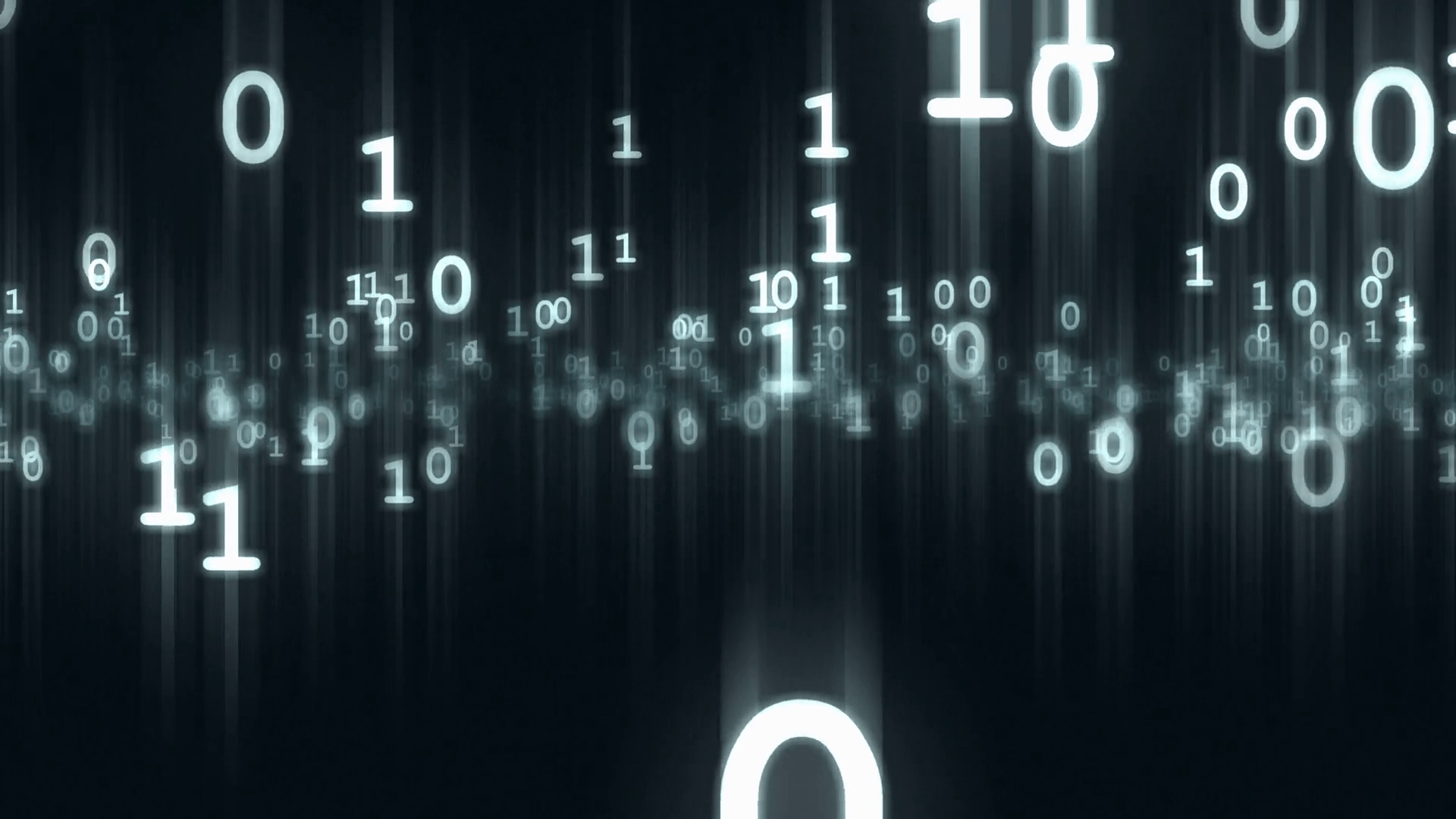 Animated Computer Binary Bits Bytes Numbers Stock Motion Graphics SBV