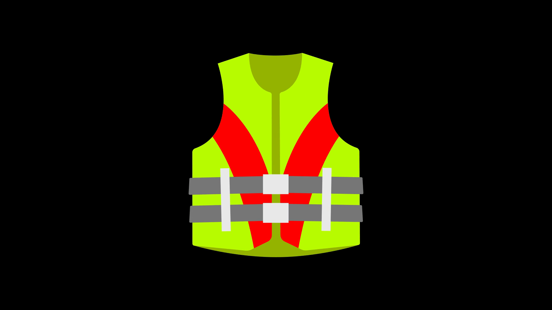 Rafting Life Jacket Holiday Adventure icon Line Drawing