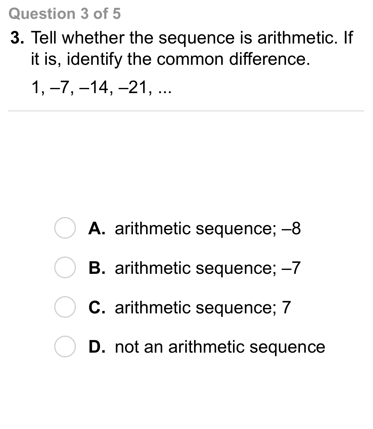 Algebra 1 47 Independent Practice Arithmetic Sequences Sandra