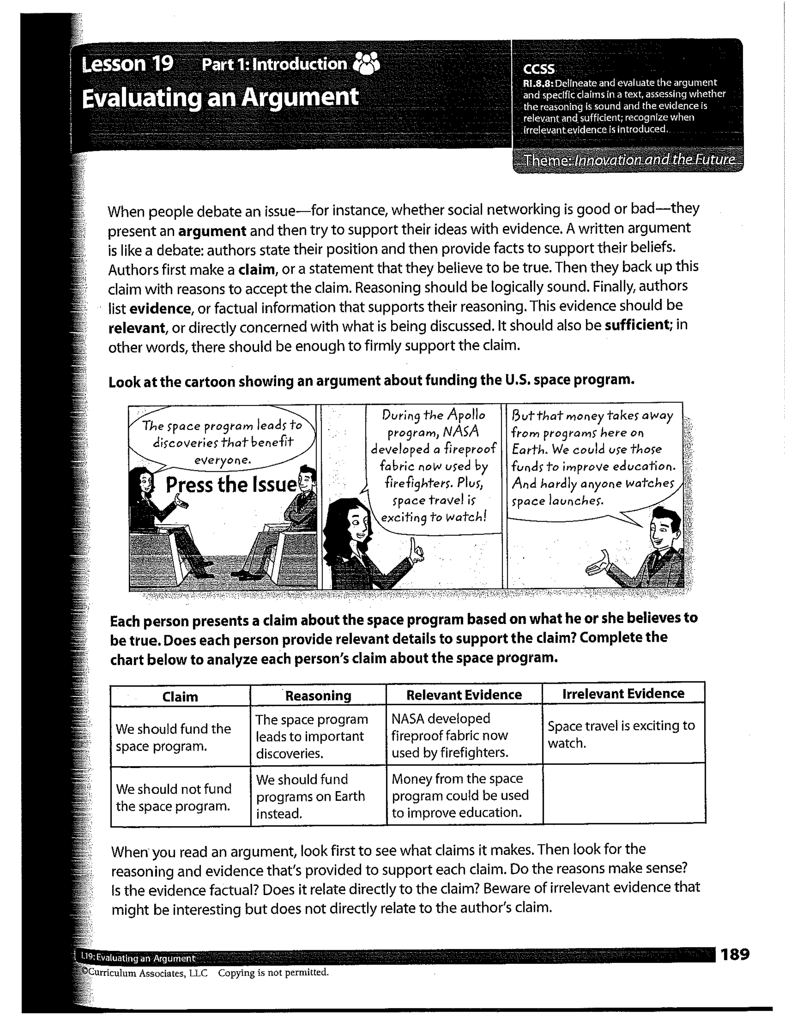 Evaluating an Argument Tracy Cantrell Library Formative