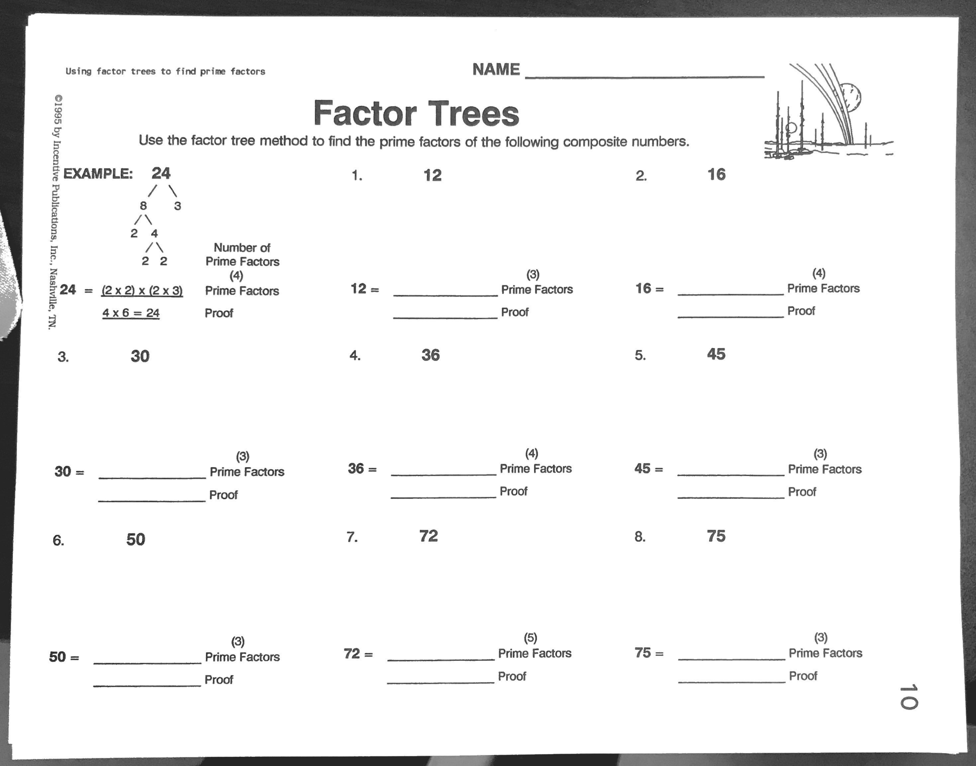 MMS factor trees 9/18 Lisa Ochoa Library Formative