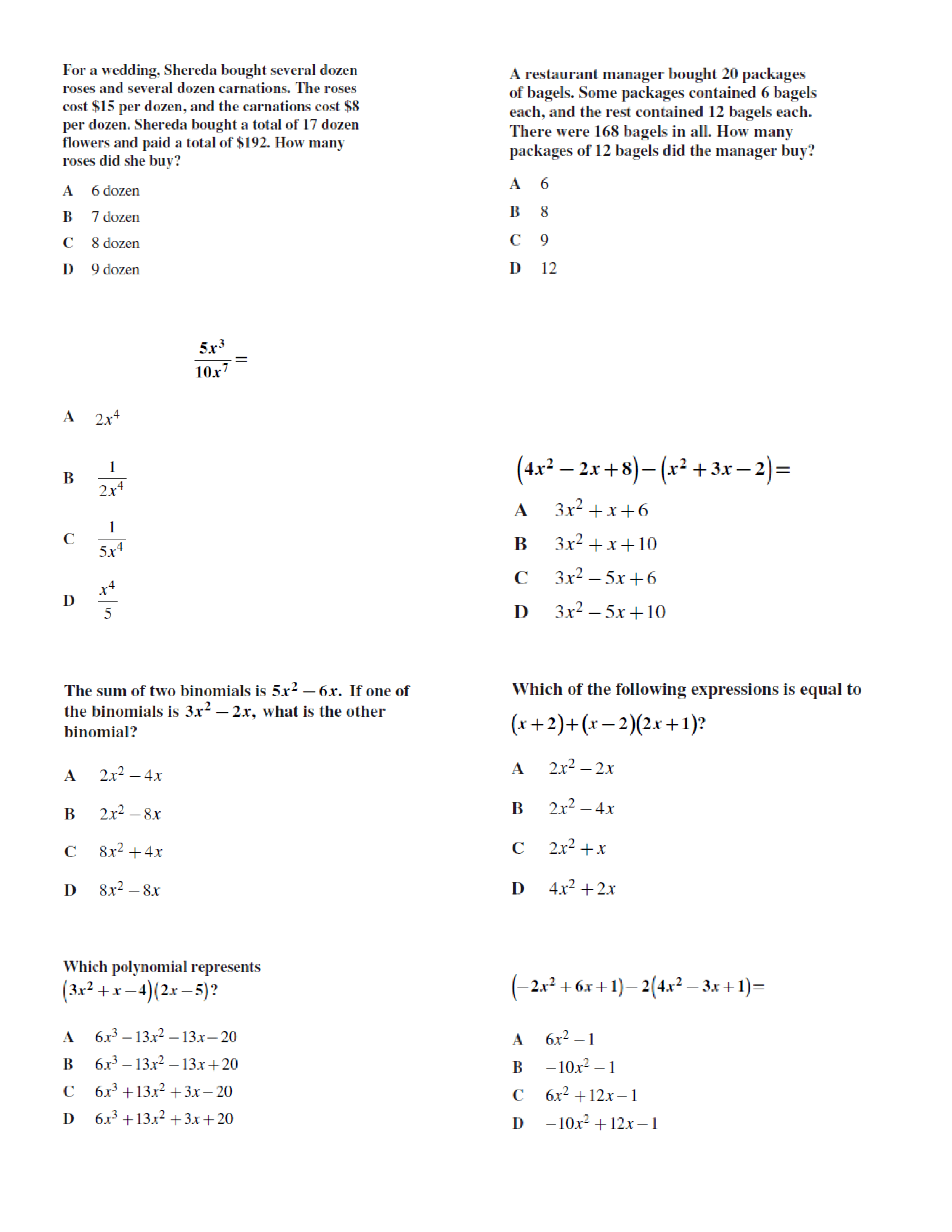 PA Keystone Exam "Mod 1" mixed practice Maria Nunkester Library