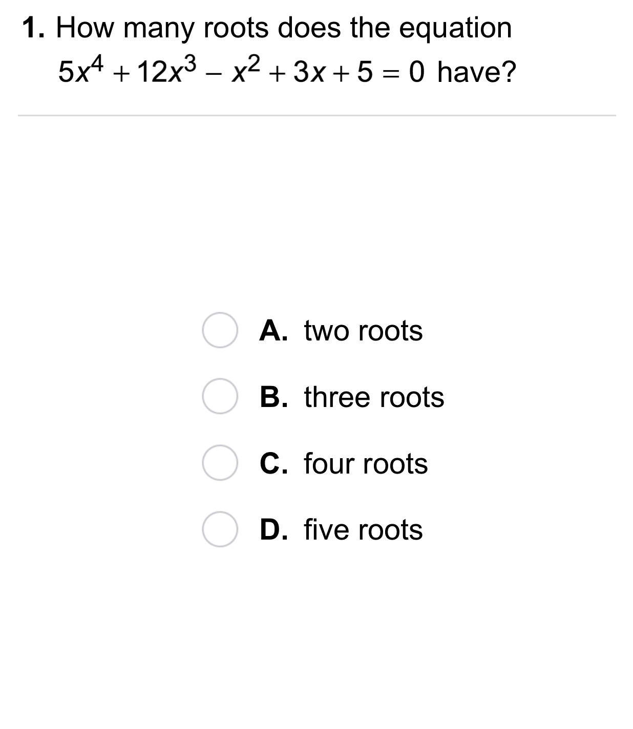 Algebra 2 56 Independent Practice The Fundamental Theorem of Algebra