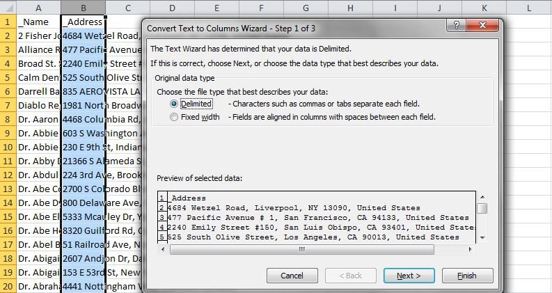 How to Split Apart Addresses in Excel (Other) Badger Maps