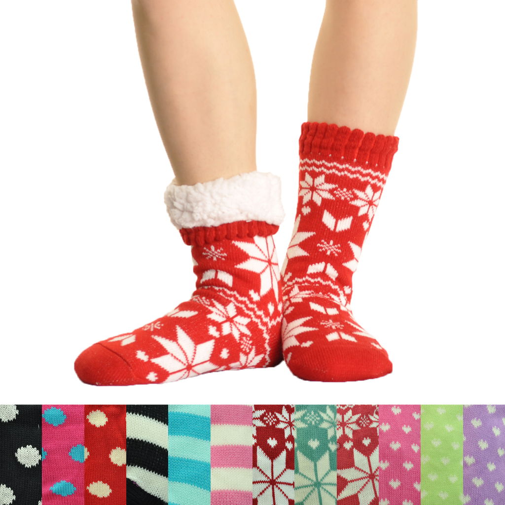 Wholesale Women's Fleece Lined Winter Socks (SKU 1933931) DollarDays