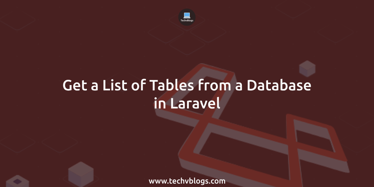 Get a List of Tables from a Database in Laravel TechvBlogs