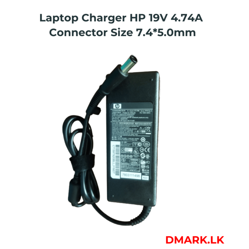 HP 19V 4.74a 90w Laptop Power Adapter AC Charger Dmark.lk