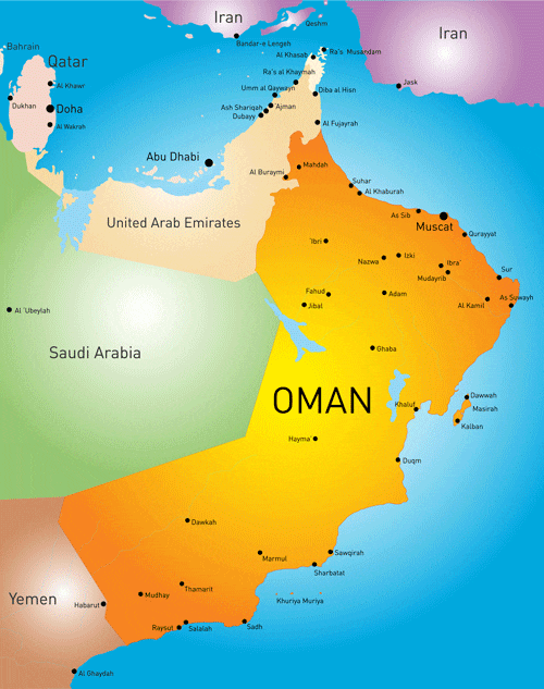 Map of Oman