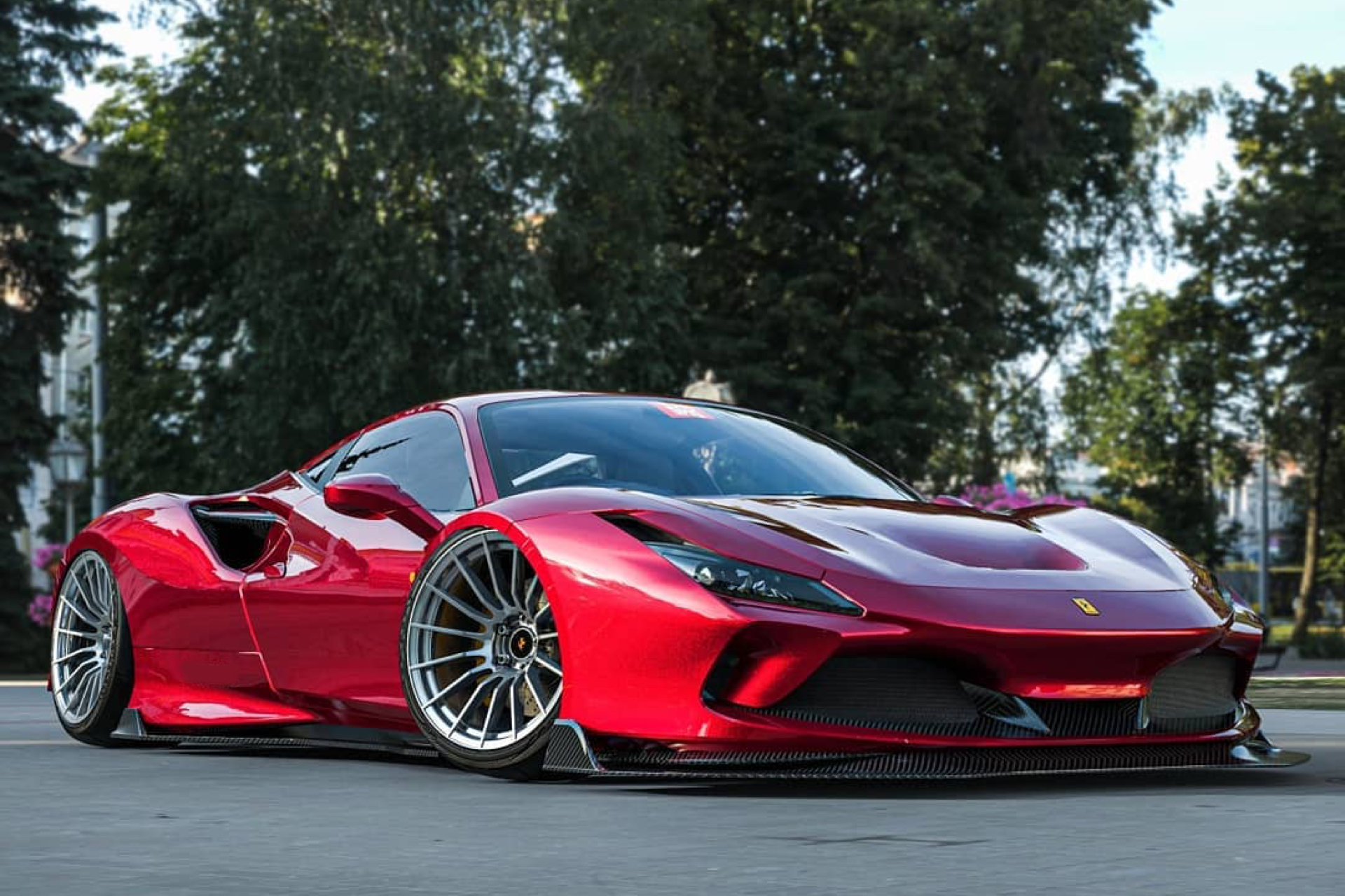 Ferrari F8 Tributo Carbon Fiber Front Lip DMC
