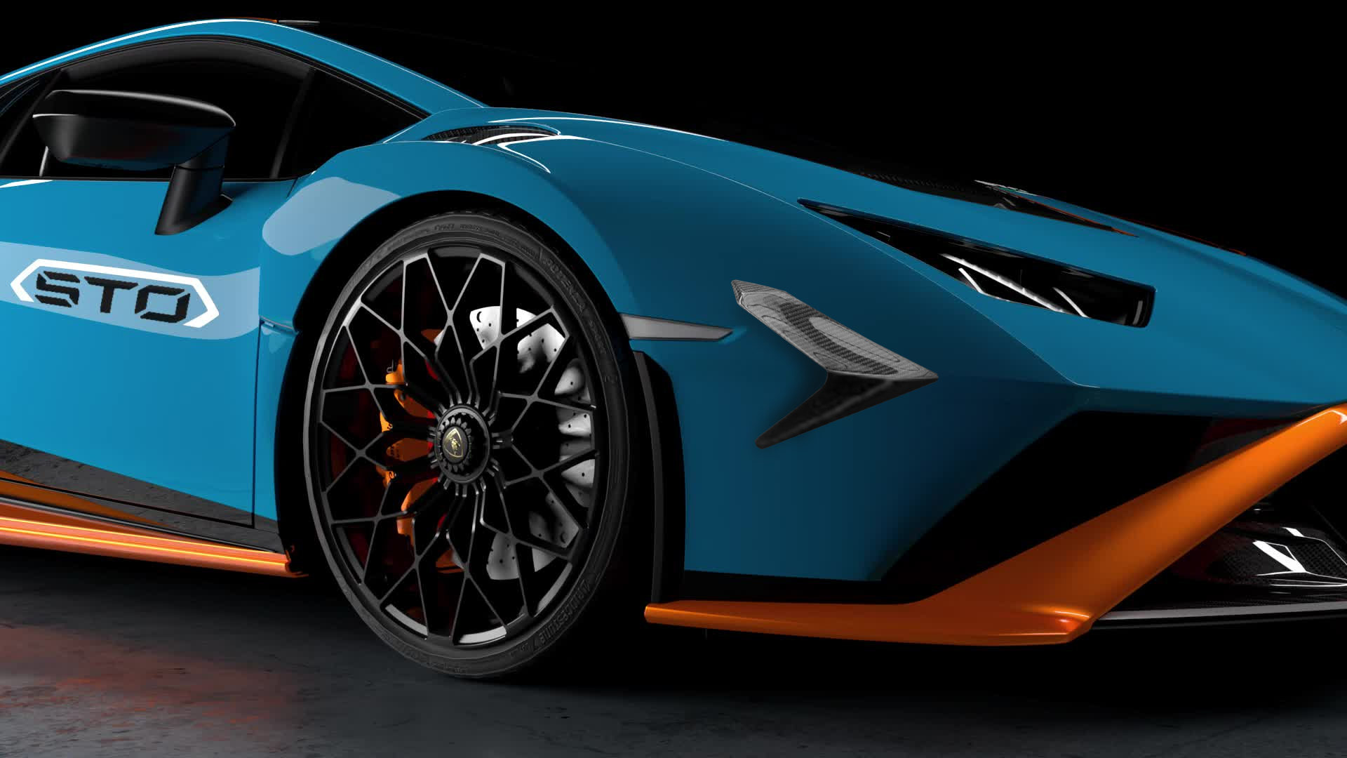 Carbon Fiber F1 Carnards "STO" fits the OEM Huracan STO