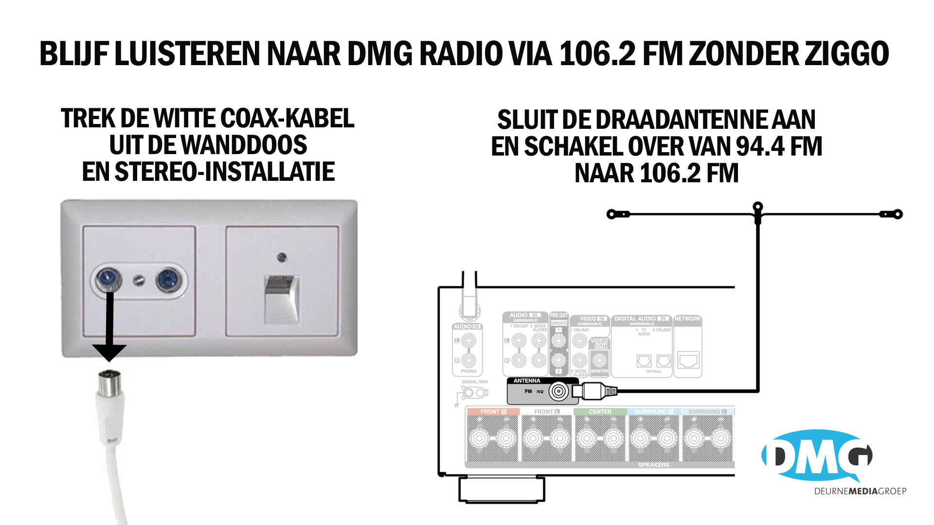 Ziggo stopt met radiozenders; blijf luisteren naar DMG Radio