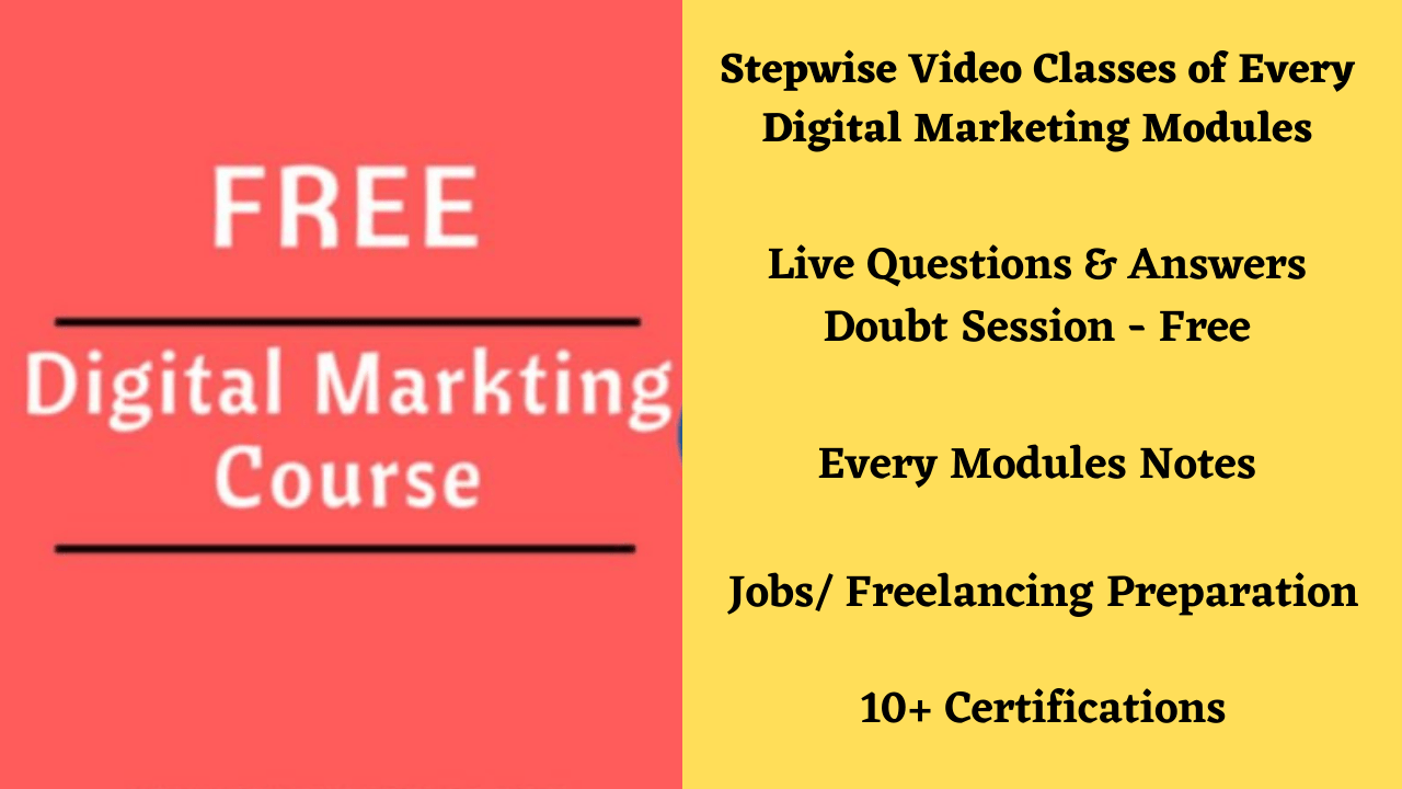 Digital Marketing Course Kaise Kare in Hindi (100 Free)