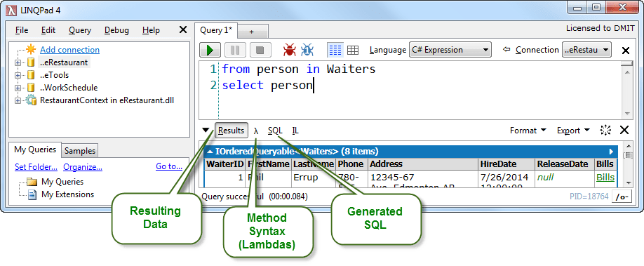 LINQ Query and Method Syntax DMIT2018 Student Notes