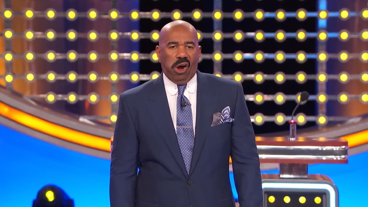 'Family Feud' host Steve Harvey jokes about an answer targeting him