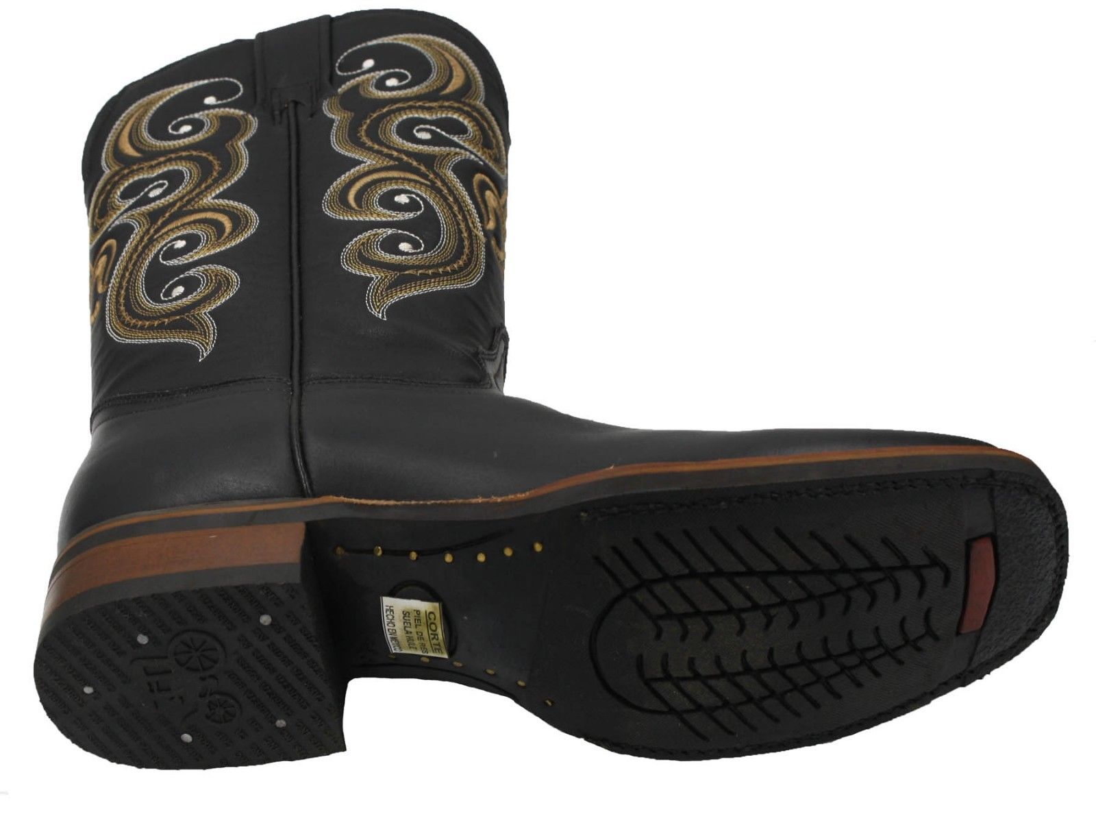 MEN’S RODEO COWBOY BOOTS GENUINE LEATHER WESTERN SQUARE TOE BOTASCARR