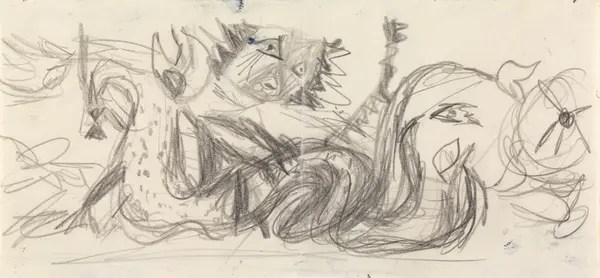 Drage [Tegning] Nasjonalmuseet, billedkunstsamlingene / DigitaltMuseum
