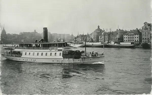 Fabriksrederiets ångbåt Gustavsberg V. Värmdö kommun / DigitaltMuseum