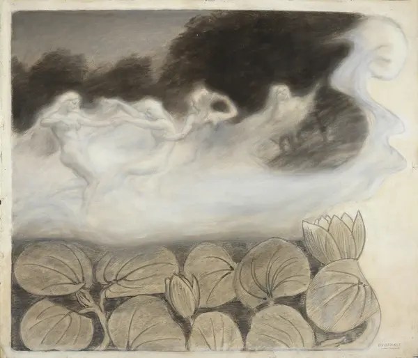 Elverfolket [Tegning] Nasjonalmuseet, billedkunstsamlingene / DigitaltMuseum