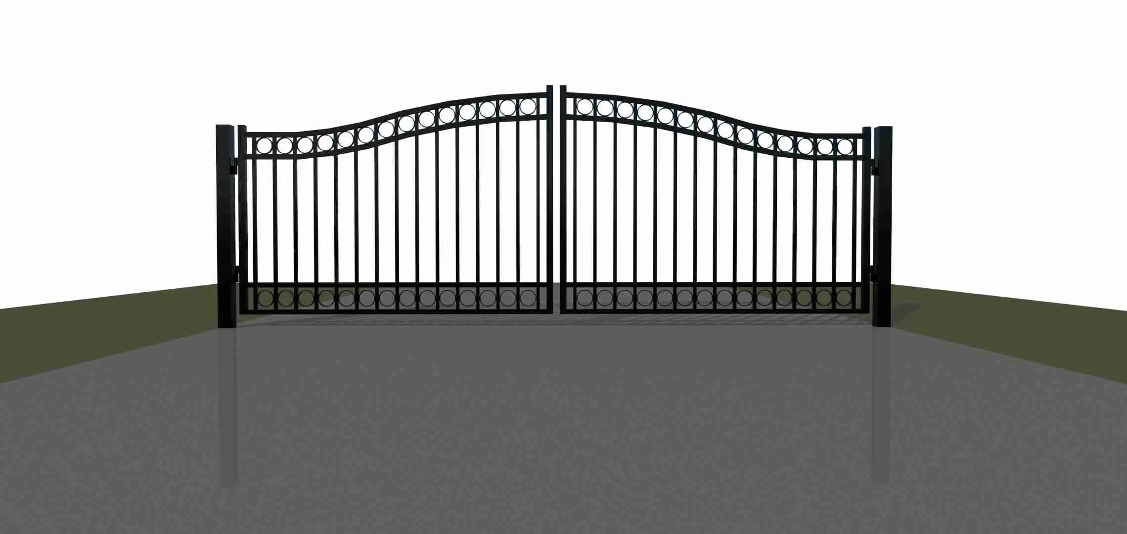 Steel Dual Swing Driveway Gate Dublin Style DMV Gates & Security