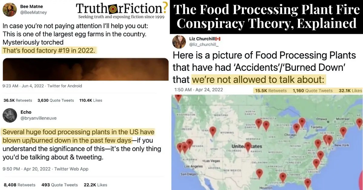 Food Processing Plant Fires in 2022, Explained Truth or Fiction?