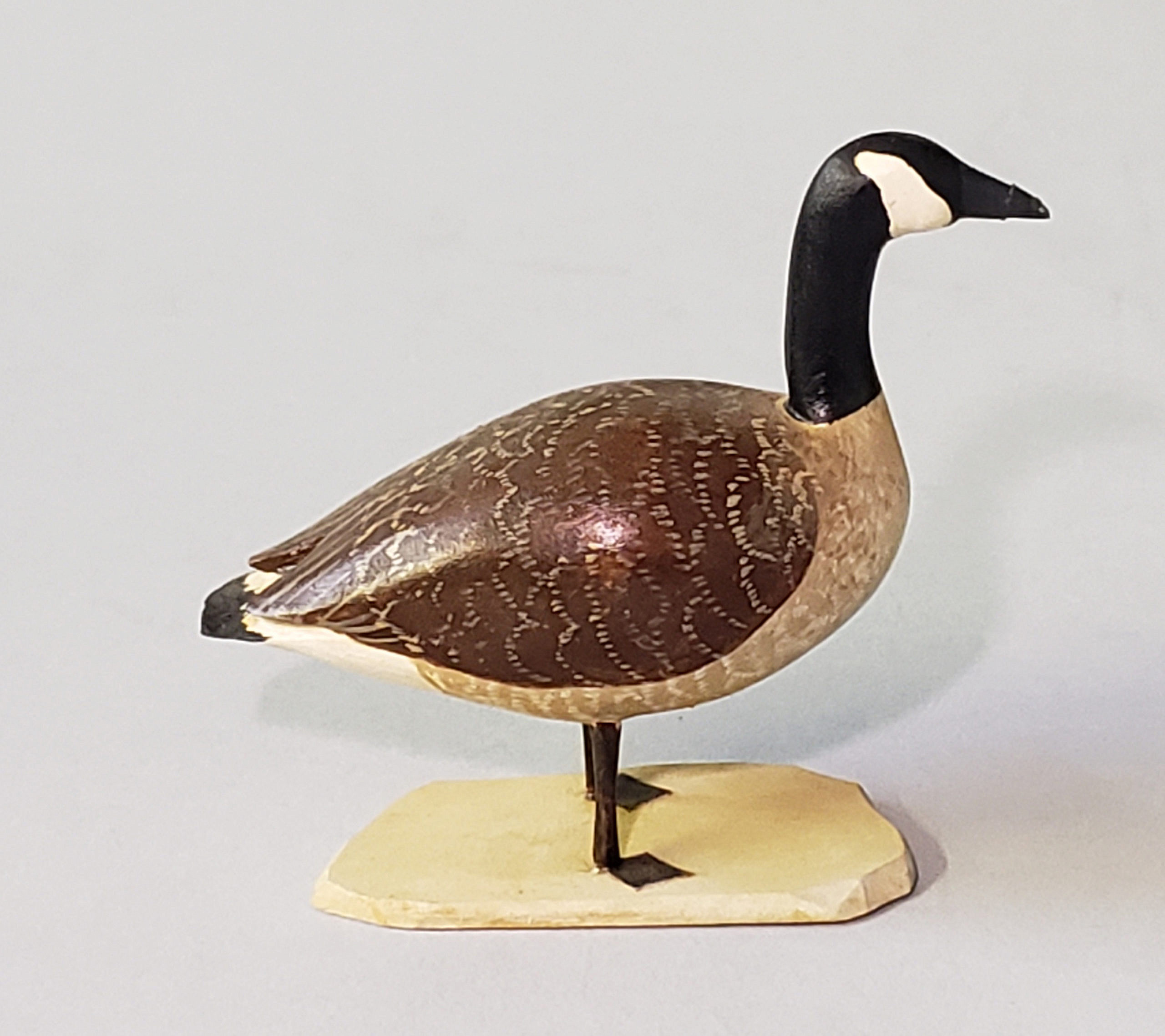 Miniature Hand Carved and Painted Goose Decoy Miniature Hand Carved