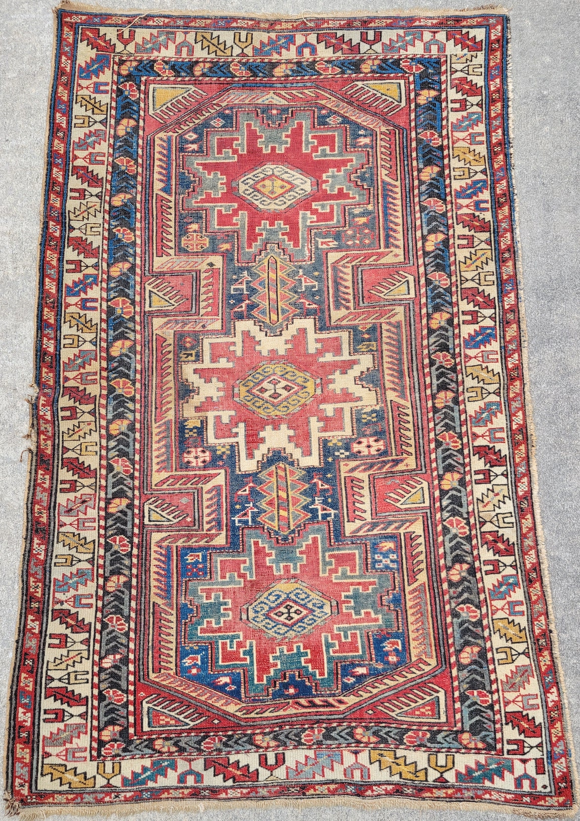 Antique Caucasian Shirvan Star Carpet Oriental Rug Antique Caucasian