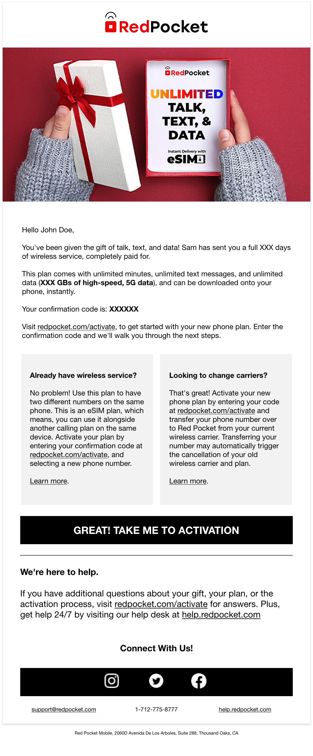 Login RedPocket Mobile