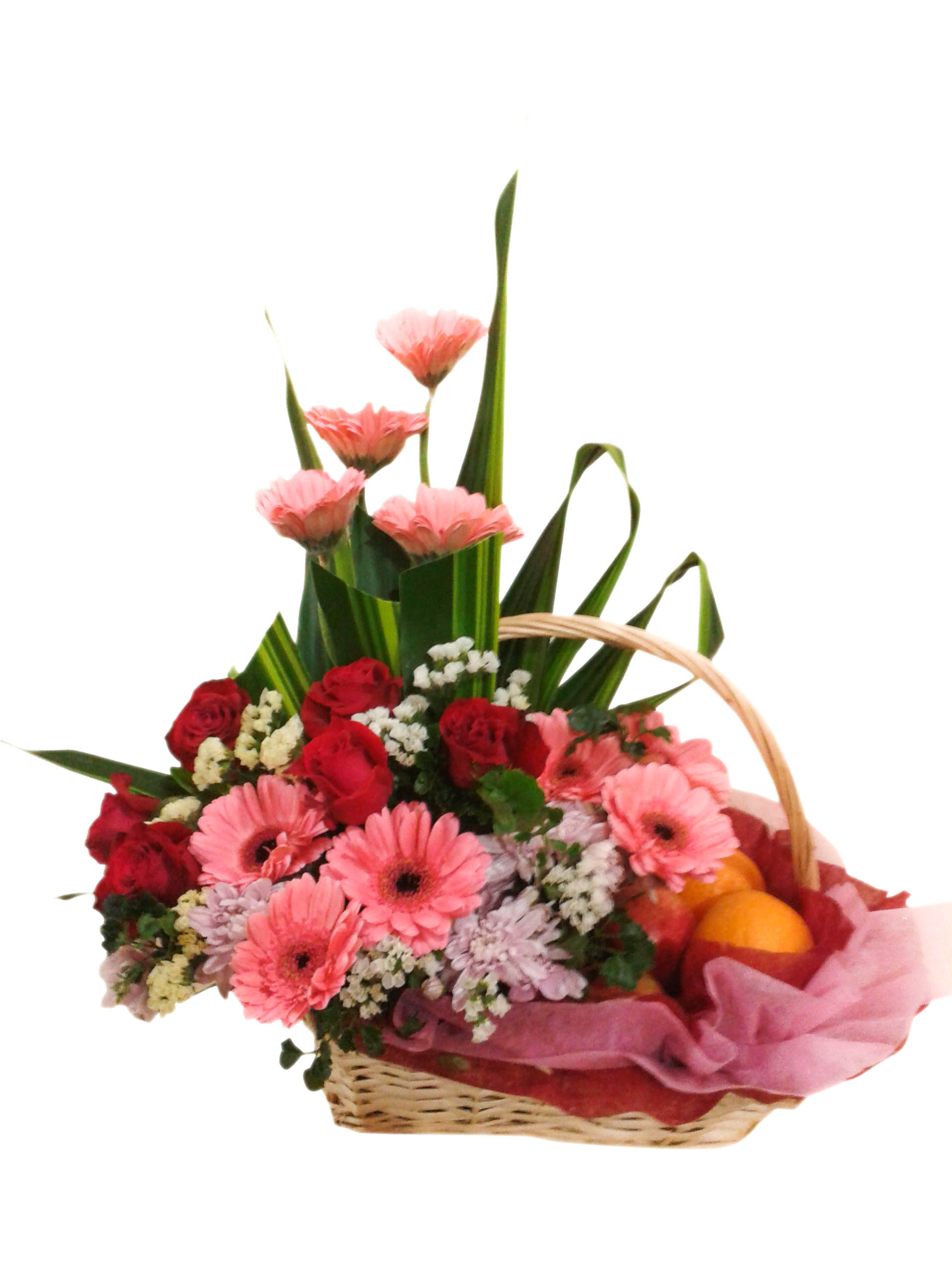 Fruits & Flowers Basket D&E Florist