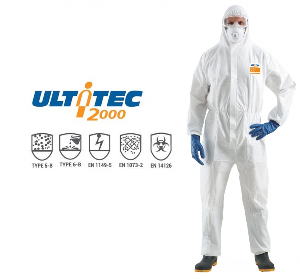 Ultitec 2000 Micro Porous Disposable Coverall With Hood DNI Trinidad