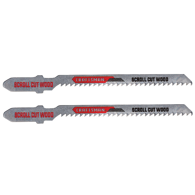 Craftsman CMAJ1312WS2 31/4” Scroll Jig Saw Blade TShank 12 Tpi (Pack