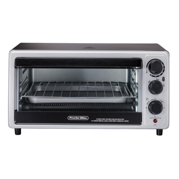 Proctor Silex 31122PS 4 Slice Toaster Oven Chrome & Black DNI Trinidad