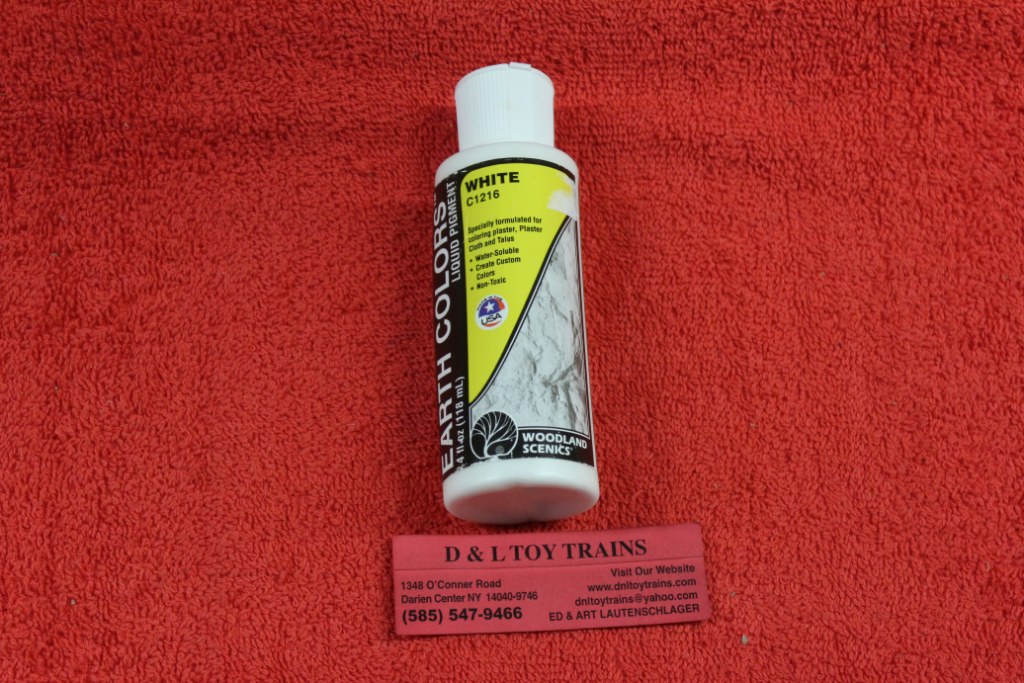 1216 White Earth Colors Liquid Pigment D&L Toy Trains