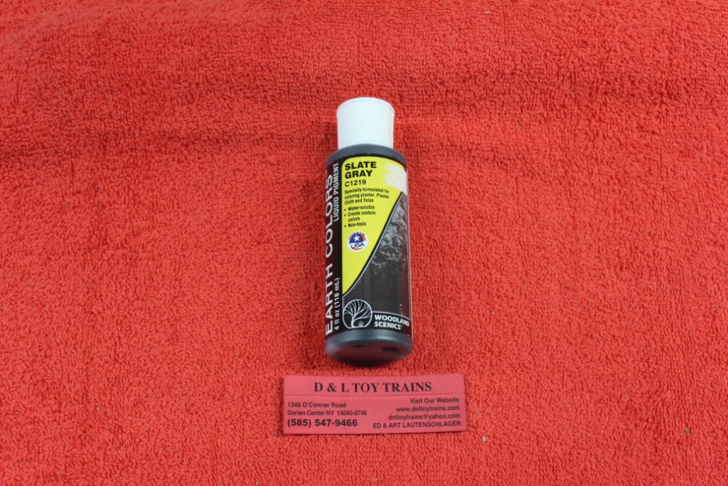 1219 Slate Gray Earth Colors Liquid Pigment D&L Toy Trains