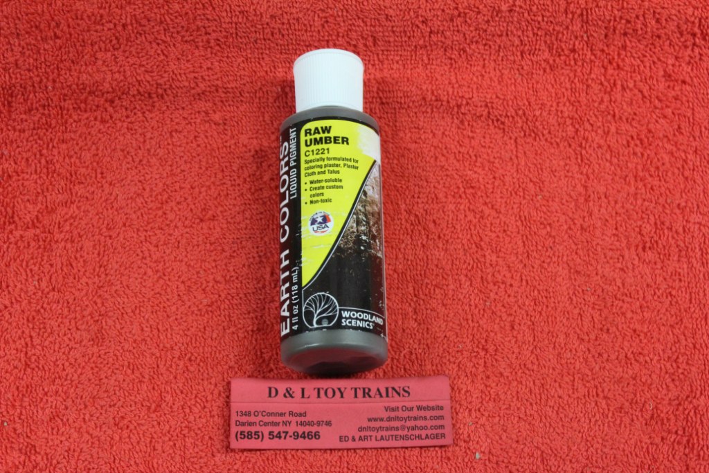 1221 Raw Umber Earth Colors Liquid Pigment D&L Toy Trains
