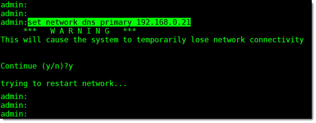 Cisco CUCM v12 DNS Unreachable DNS
