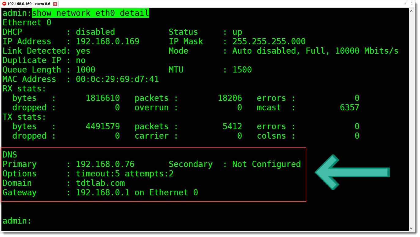 Cisco CUCM v12 DNS Unreachable DNS