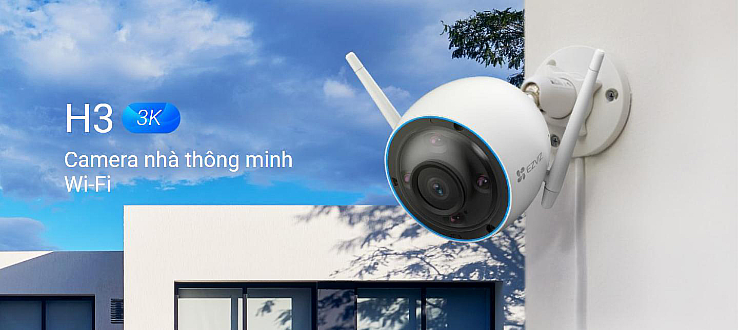 CAMERA EZVIZ H3 5MP 3K PHÁT HIỆN CHÍNH XÁC NGƯỜI BẰNG AI , CHÍNH HÃNG